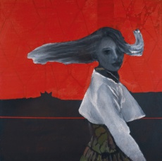 Dívka ve větru