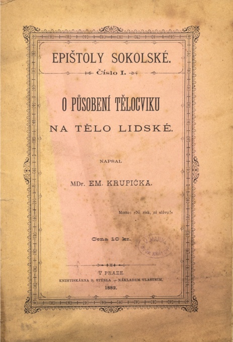 Epištoly Sokolské, O působení tělocviku na tělo lidské