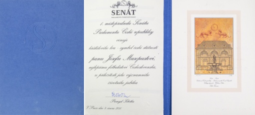 Věnování křišťálového lva J. Masopustovi, Senát ČR
