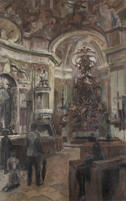 Vnitřek kostela Sv. Libora v Jesenici