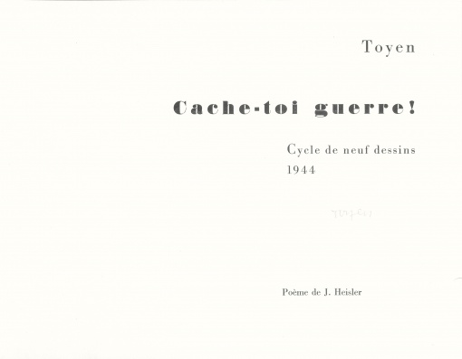 Cache-toi Guerre!; Schovej se válko, 9 ks