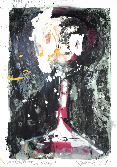 Portrait of silly man