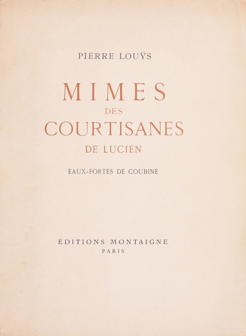 Mimes des courtisanes (Pierre Louys)