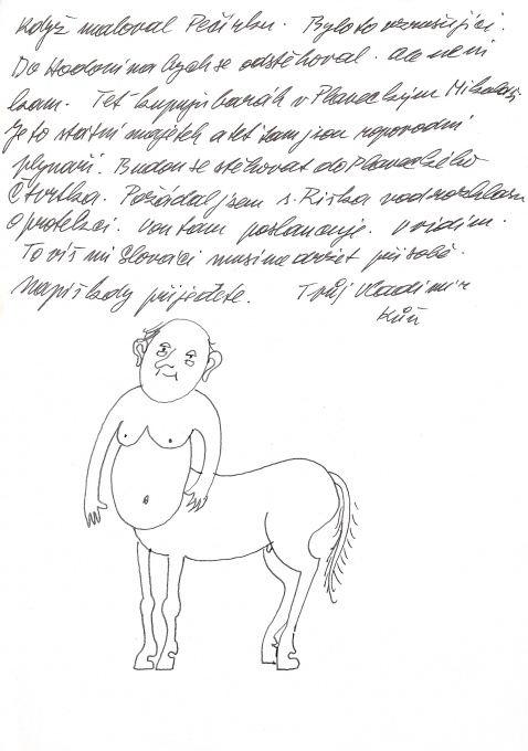 Korespondence opatřena kresbami, 4 ks