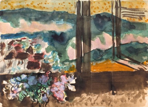 Pohled z okna na Medník