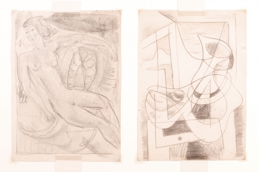 Žena, surrealistické zátiší, 2 ks