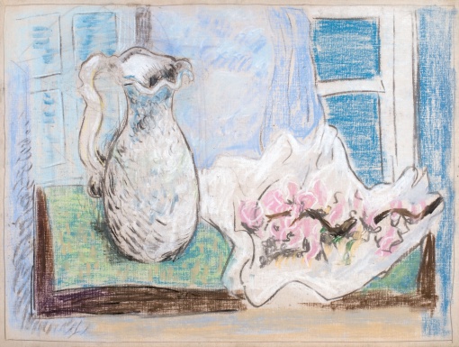 Zátiší se džbánem a drapérií