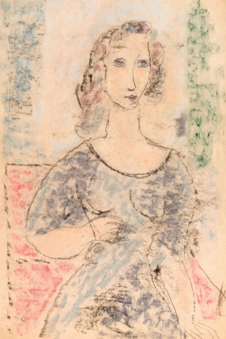 Dívka v modrých šatech