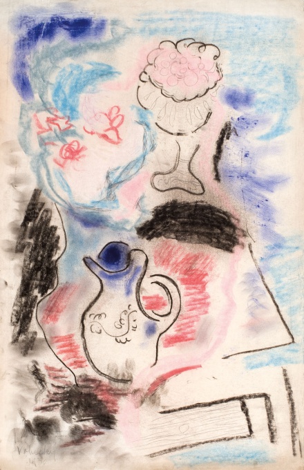 Zátiší se džbánem a mísou