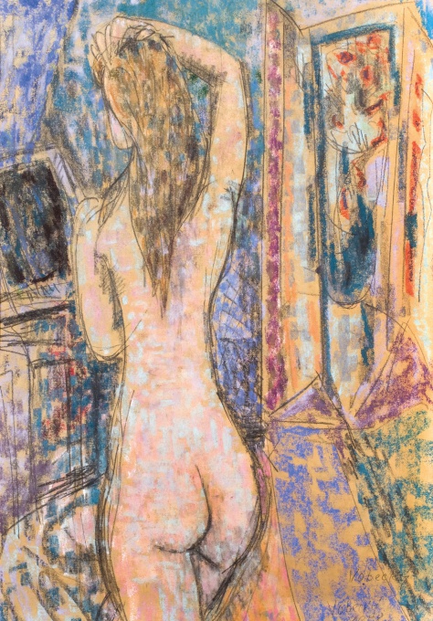 Česající se dívka