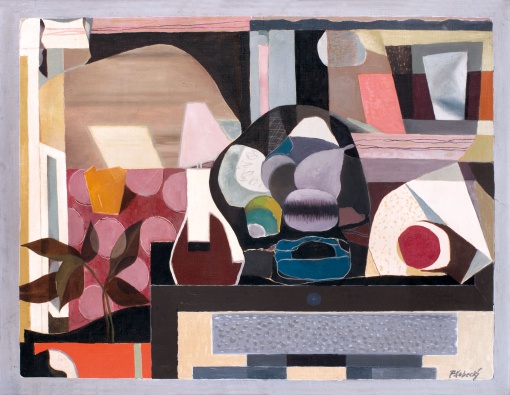 Obraz s modrým popelníčkem