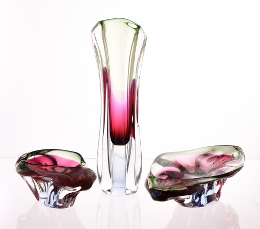 Váza, mísa, popelní, 3 ks