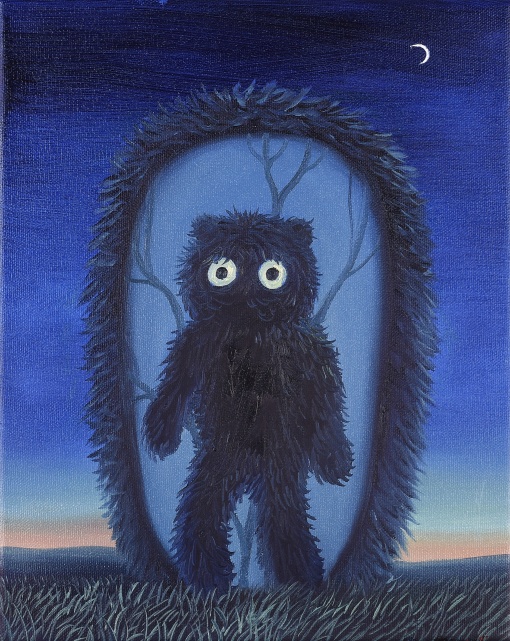 Malý medvěd v keři