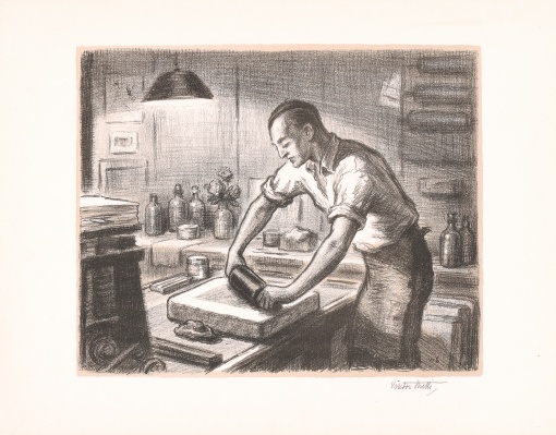 V litografické dílně