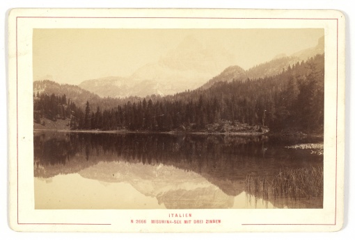Misurina See mit Drei Zinnen, Italien