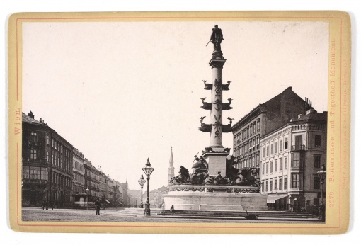 Praterstrasse und Tegetthoff Monument, Wien