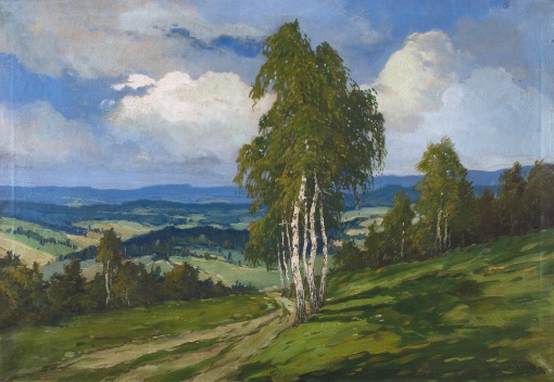 Krajina s břízami
