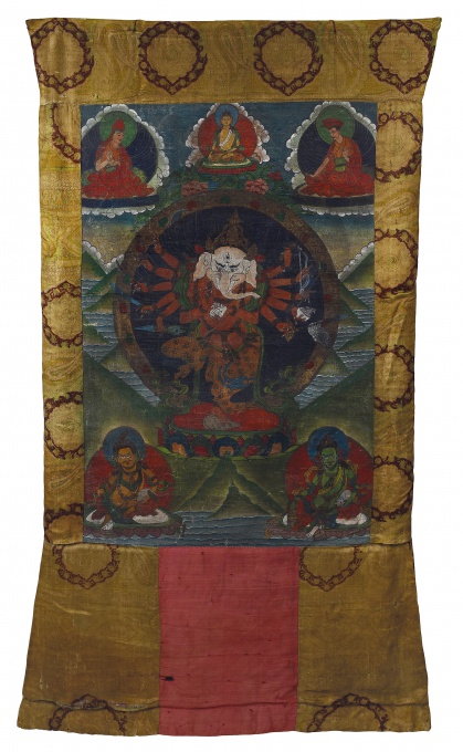 Thangka s bohyní Ganéša