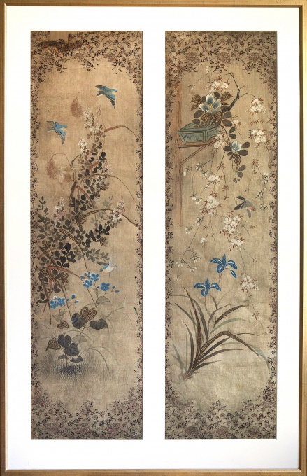 Dekorativní panely s námětem dvou ročních období