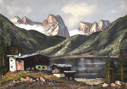 Chalupa v Tyrolských Alpách