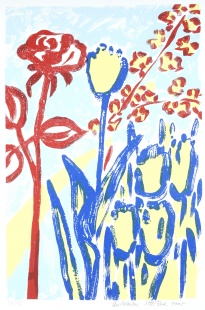 Růže a tulipán