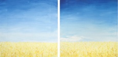 Pole s obilím, diptych