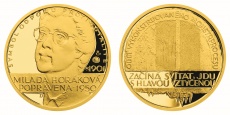 Národní hrdinové - Milada Horáková, zlatý dukát