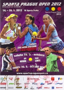 Plakát Sparta Prague Open 2012 s autogramy