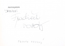 Podpisová kartička František Veselý