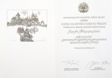 Udělení stříbrné medaile hl. m. Prahy J. Masopustovi