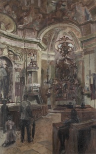 Vnitřek kostela Sv. Libora v Jesenici