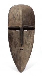 Rituální maska, List, Adouma, Gabon