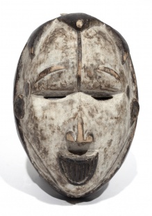 Maska bavící muže, Punu, Gabon