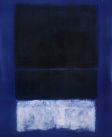 White and Greens in Blue