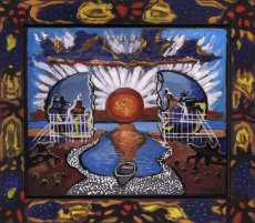 Zrození - slunce - kopretiny