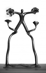 Zahradník, květinová figura