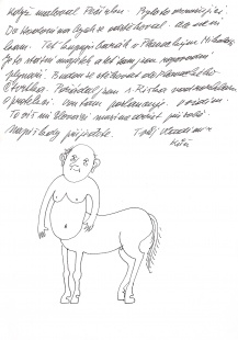 Korespondence opatřena kresbami, 4 ks