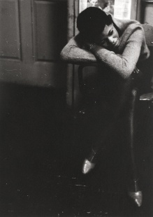 Dancer at ballet studio