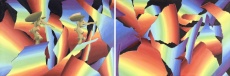Chůze rozbitou duhou, diptych