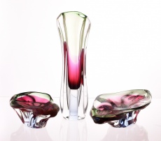 Váza, mísa, popelní, 3 ks