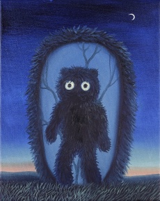 Malý medvěd v keři