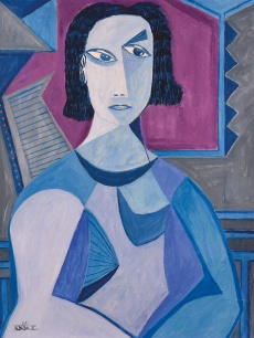 Žena v modrém
